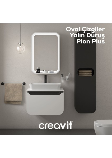 Pion Plus Lavabo Dolabı 70 cm Mat Beyaz - Antrasit fiyatları