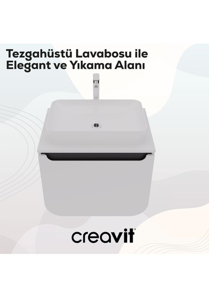 Pion Plus Lavabo Dolabı 70 cm Mat Beyaz - Antrasit fırsatları