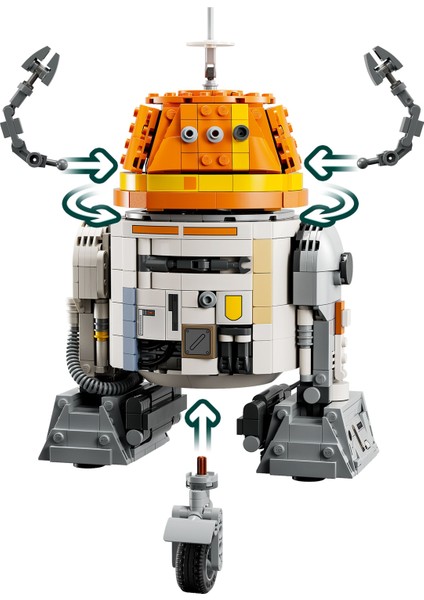 ® Star Wars™ Chopper (C1-10P)™ Astromech Droidi 75416 - 10 Yaş & Üzeri Çocuklar için Yaratıcı Oyuncak Yapım Seti (1039 Parça)