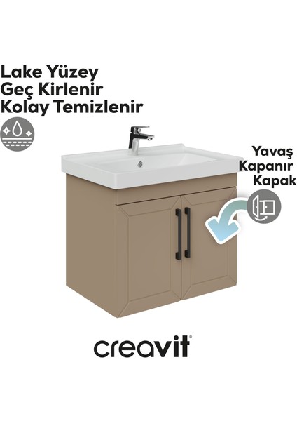 D20 65 cm Kapaklı Lavabo Dolabı Dafne Lake modelleri