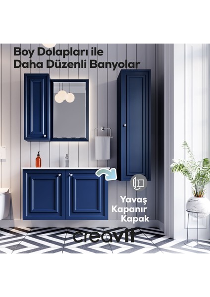 Kayra Boy Dolabı 130CM Mat Safire Blue fiyatları