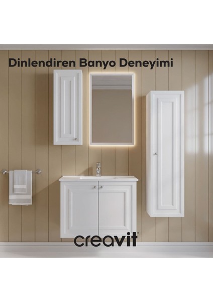 Kayra Lavabo Dolabı Kapaklı 80CM Mat Beyaz fiyatları