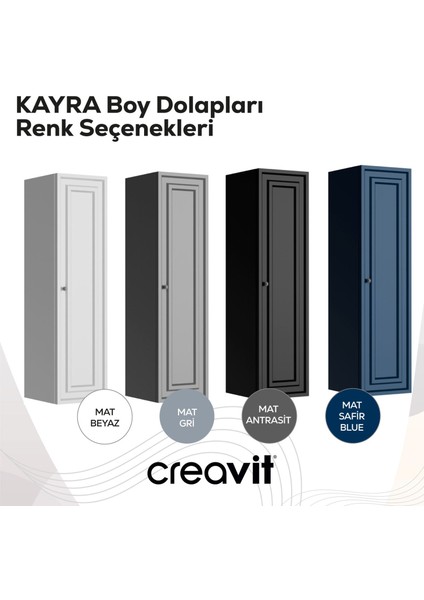 Kayra Boy Dolabı 130CM Mat Beyaz modelleri