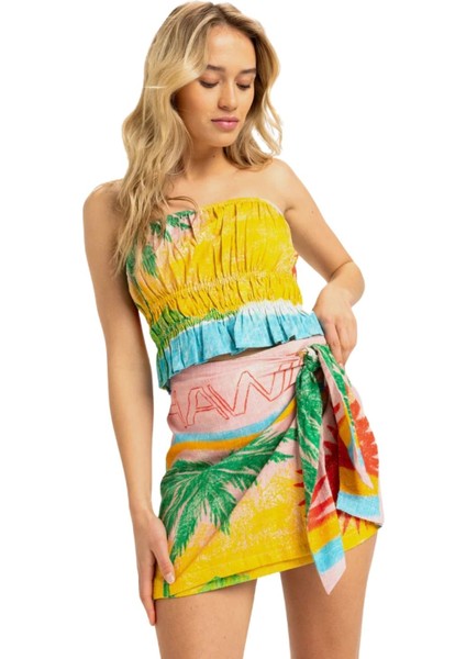 Atlas Summer Cocktail Kadın Beyaz Etek