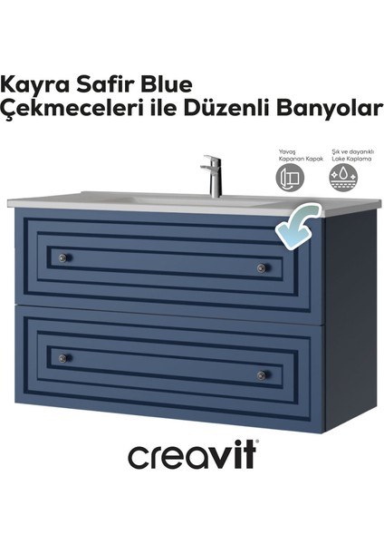 Kayra Lavabo Dolabı Çekmeceli 100CM Matsafireblue modelleri