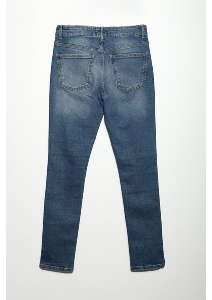 Erkek Yırtık Detay Likralı Skinny Fit Açık Mavi Jean Pantolon modelleri