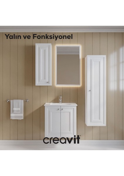 Kayra Lavabo Dolabı Kapaklı 60CM Mat Beyaz fiyatları