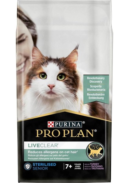 Liveclear Kısırlaştırılmış Yaşlı Kedi Maması Hindili 1,4 kg