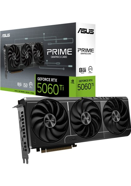 PRIME-RTX5060TI-8G-NVIDIA-GEFORCE-RTX 5060 Tı-8g-8gb GDDR7-128BIT--HDMI-3XDP-DLSS4 Ekran Kartı