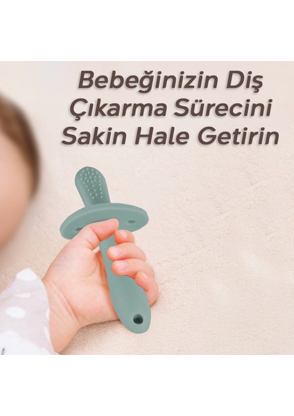 Bebek Silikon Diş Kaşıyıcı Emzik - Bebek Diş Kaşıma Emziği Silikon Dişlik Yeşil modelleri