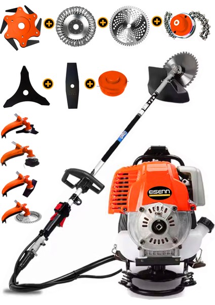 Eısenn Alman 7 In 1 W-power 20 Hp Fireprof Motor Bakır Sargılı Sırt Tipi Ot Çim Biçme Tırpan Makinası