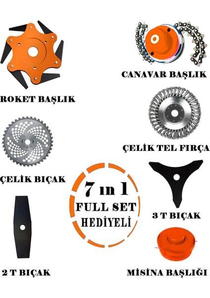 Eısenn Alman 7 In 1 W-power 20 Hp Fireprof Motor Bakır Sargılı Sırt Tipi Ot Çim Biçme Tırpan Makinası