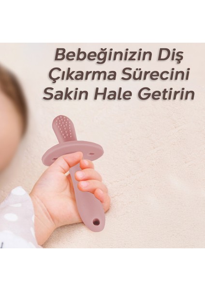 Bebek Silikon Diş Kaşıyıcı Emzik - Bebek Diş Kaşıma Emziği Silikon Dişlik Pembe modelleri