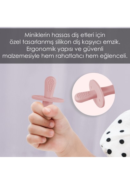 Bebek Silikon Diş Kaşıyıcı Emzik - Bebek Diş Kaşıma Emziği Silikon Dişlik Pembe fırsatları