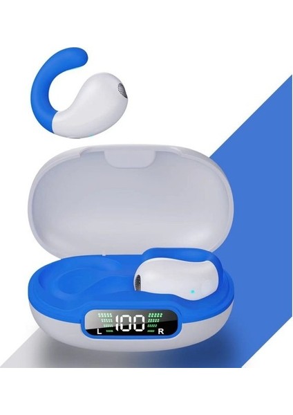 Akıllı Dijital Ekrana Sahip, Uzun Süre Takıldığında Acı Vermeyen Yeni Klipsli Bluetooth Kulaklık Q92 Kulak Klipsli Kulaklık (Yurt Dışından)