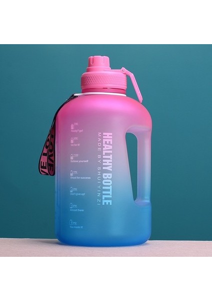 Yuekeda 2.2l Spor ve Fitness Saman Büyük Su Şişesi Şeffaf (Yurt Dışından)