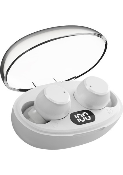 T62 Bluetooth Kulaklık Dokunmatik Kontrol Kablosuz Kulaklıklar Kulakiçi V5.3 Kulaklık Dijital Ekran ile Cep Telefonu Için Su Geçirmez (Yurt Dışından)