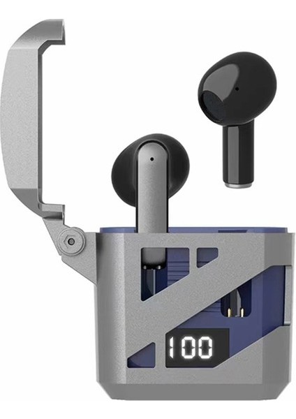 Amorus GT02 Cool Mecha Stil Kulak Içi Bluetooth Kulaklık Enc Gürültü Azaltma Tws Kulakiçi Taşınabilir Kablosuz Kulaklıklar - Yeşil (Yurt Dışından)