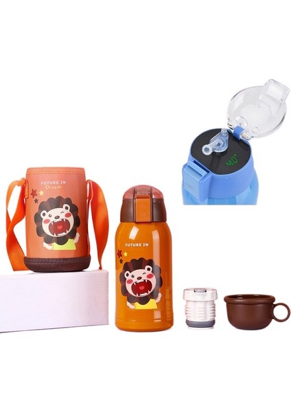 316 Paslanmaz Çelik Çocuk Soğuk Yalıtım Kupası LED Akıllı Termos Su Kupası 500ML (Yurt Dışından)