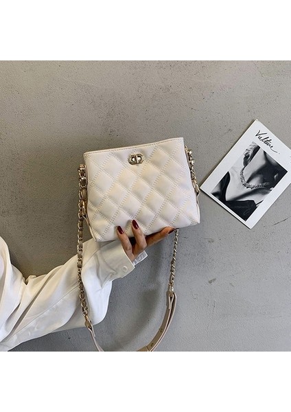 Juhui Store Trendy Bayan Omuz Çantaları Pu Deri Kalın Zincir El Çantası (Yurt Dışından)