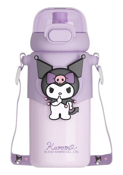Sanrio Çocuk Sevimli Termos Bardak Kuromi Saman Su Bardağı (Yurt Dışından)