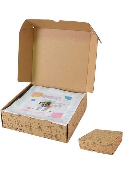 Yapışkanlı Sök Tak Kare Çerçeveler - Kırmızı 3'lü Paket