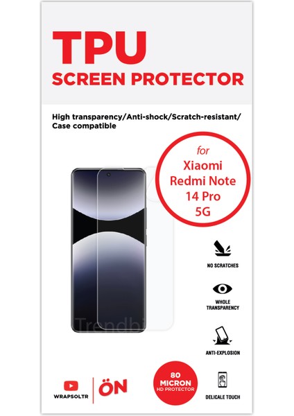 Xiaomi Redmi Note 14 Pro 5g Kırılmaz Ekran Koruyucu Termoplastik Tpu Film fiyatları