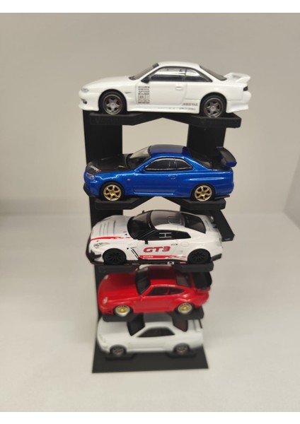 1:64 Ölçek Model Araç Sergileme Standı 5 Araçlık (Araçlar Dahil Değildir)
