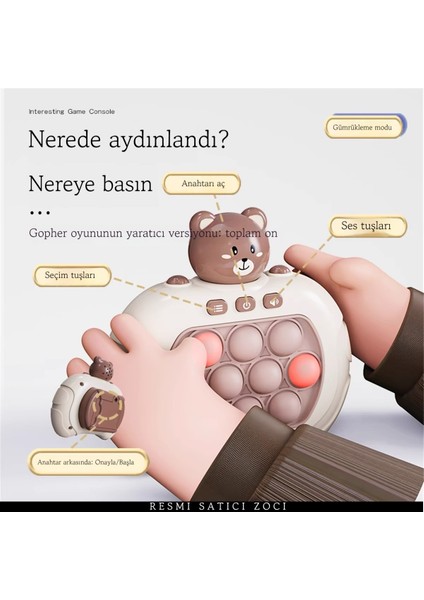 Zocı Basın ve Basın Müzik Dekompresyon Hızlı Itme Oyuncakları Çocuklar Için Eğitimsel Eğitim Seviyeleri Kırma Whack-A-Mole Oyun Makinesi (Yurt Dışından) fiyatları