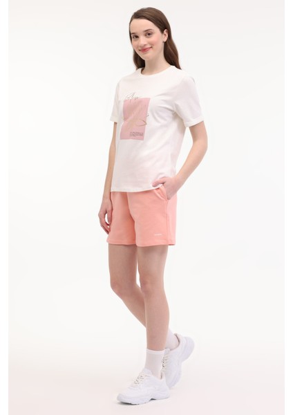 Wl Pame 11bt266 5fx Ekru Kadın Kısa Kol T-Shirt