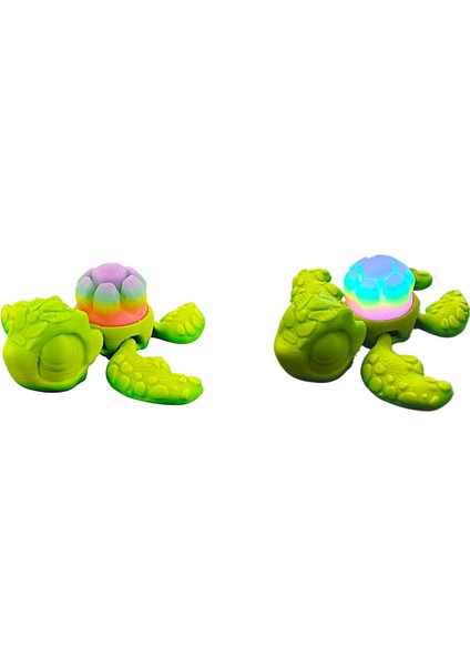 3D Işıklı Kaplumbağa Çocuk Oyuncakları Gece Işıklı Oyuncaklar Figure Oyuncaklar (Yurt Dışından)