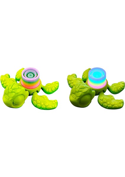 3D Işıklı Kaplumbağa Çocuk Oyuncakları Gece Işıklı Oyuncaklar Figure Oyuncaklar (Yurt Dışından)