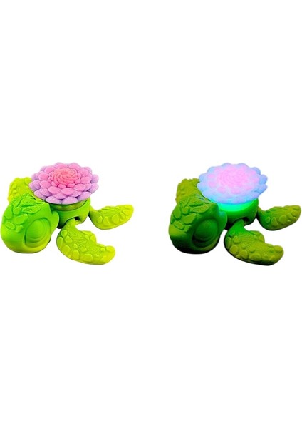 3D Işıklı Kaplumbağa Çocuk Oyuncakları Gece Işıklı Oyuncaklar Figure Oyuncaklar (Yurt Dışından)
