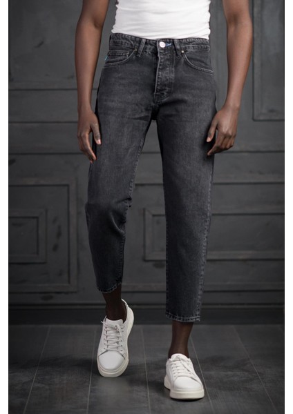 Fbı Pamuklu Taş Yıkama Boyfriend (Mom Jean) Kot Pantolon