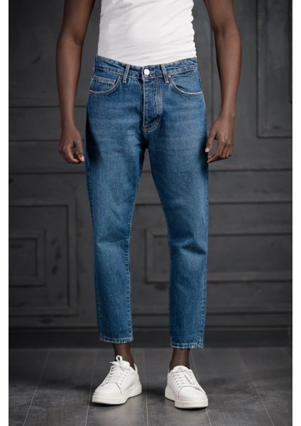 Fbı Pamuklu Taş Yıkama Boyfriend (Mom Jean) Kot Pantolon