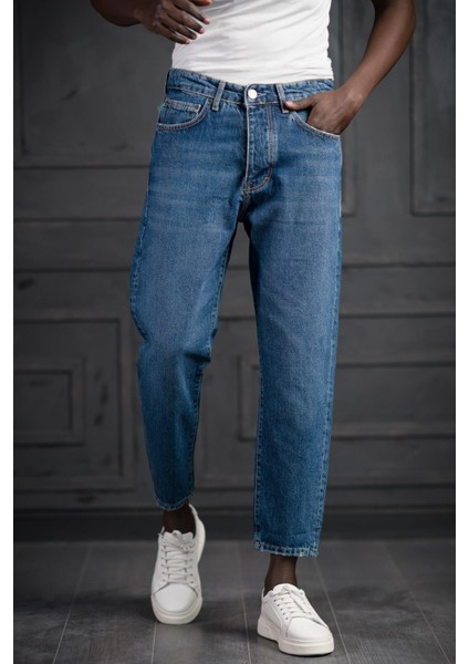 Fbı Pamuklu Taş Yıkama Boyfriend (Mom Jean) Kot Pantolon modelleri