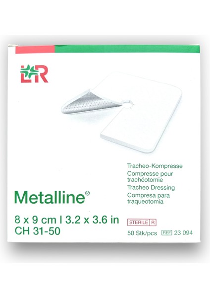 Metalline Trakeostomi Kanül Pedi 8 x 9 cm - Ref 23094 - 50 Adet 1 Kutu