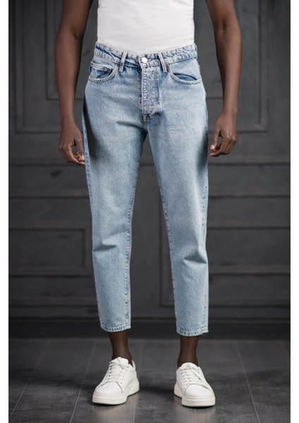 Fbı Pamuklu Taş Yıkama Boyfriend (Mom Jean) Kot Pantolon