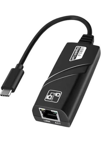 Bilgisayar Uyumlu Type-C To RJ45 Ethernet Çevirici Dönüştürücü Adaptör Destekli 100MBPS