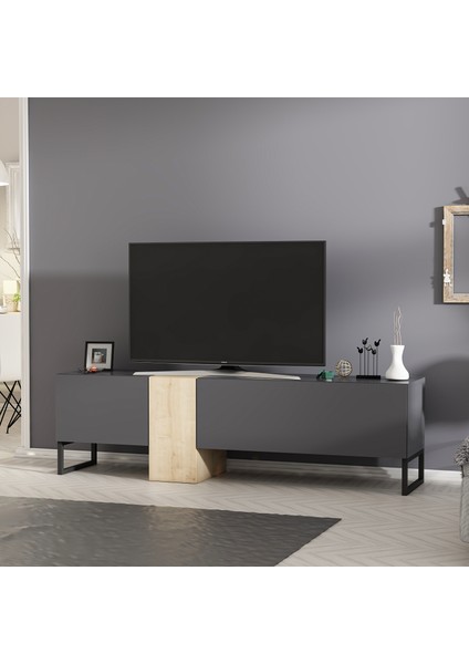 Inarch Dizayn T0016 Kapaklı, Metal Ayaklı, Tv Sehpası, Tv Ünitesi