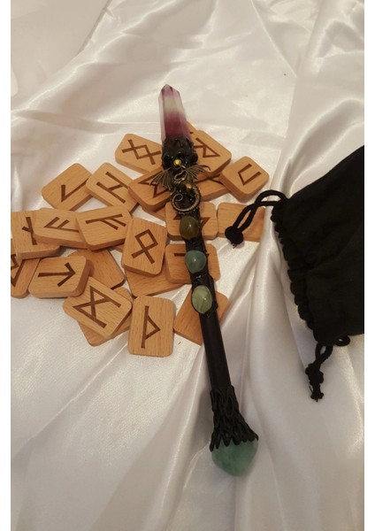 Rune Taşı Sembolü Run Taşları Enerji Asası Doğal Taş Ahşap Rune Alfabesi Nordic Runes indirimleri