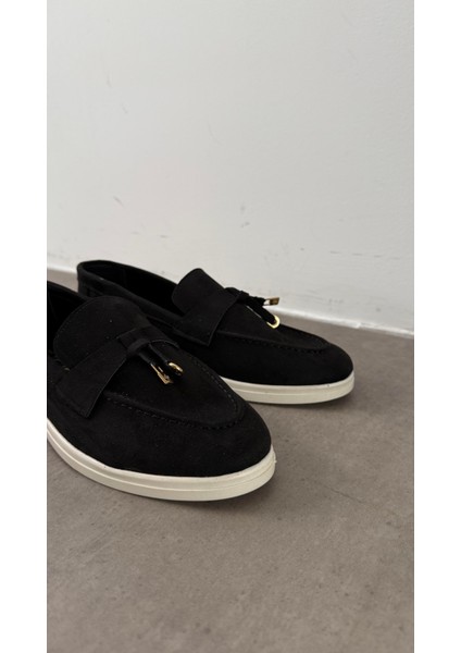 Loro Tokalı Siyah Yeni Loafer