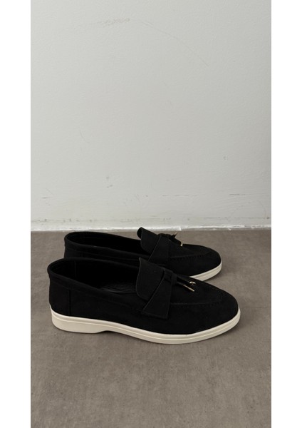 Loro Tokalı Siyah Yeni Loafer