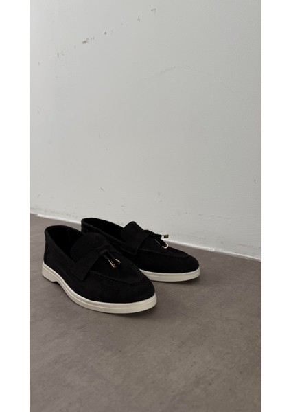 Loro Tokalı Siyah Yeni Loafer