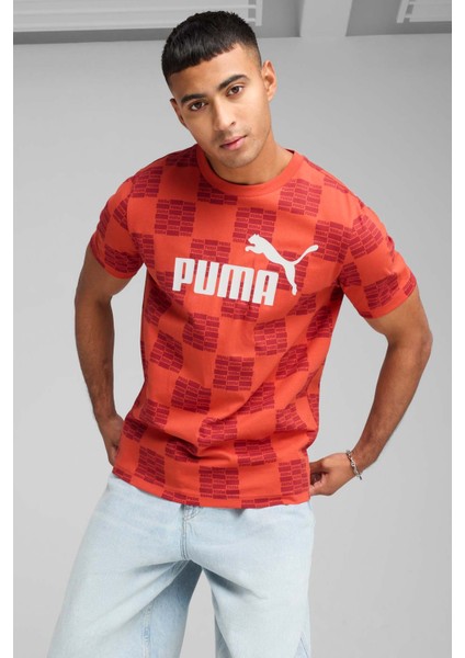 Unıted Aop Tee Kırmızı Erkek Kısa Kol T-Shirt
