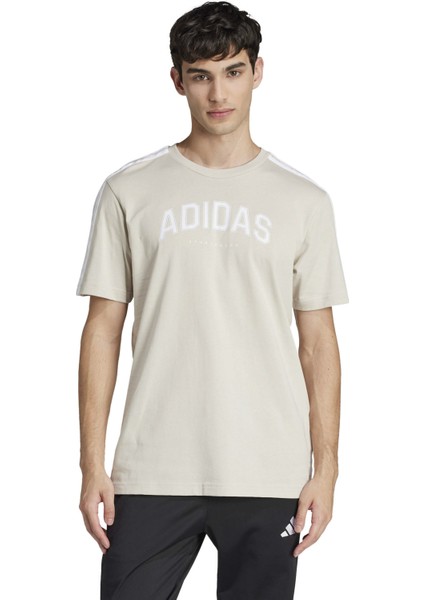 M C Colleg Tee Wonal Bej Erkek Kısa Kol T-Shirt
