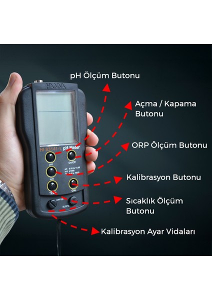 Hanna Hı 83141-1 Harici Problu Ph / Mv / Sıcaklık Ölçer fiyatları