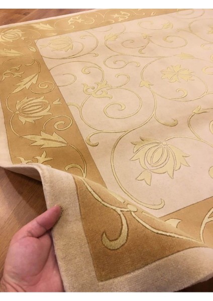 Saf Kaşmir Yünü ve Ipek Detaylı El Dokuma Tibet Dalyana Halısı (173 x 243 cm , 4.2 M²) fiyatları