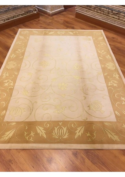 Saf Kaşmir Yünü ve Ipek Detaylı El Dokuma Tibet Dalyana Halısı (173 x 243 cm , 4.2 M²) modelleri