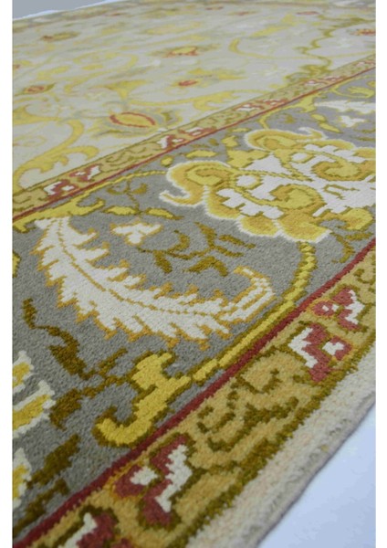 Geleneksel El Dokuma Bej Renk Uşak Şehname Halısı 175 x 247 cm (4.32 M²) fırsatları